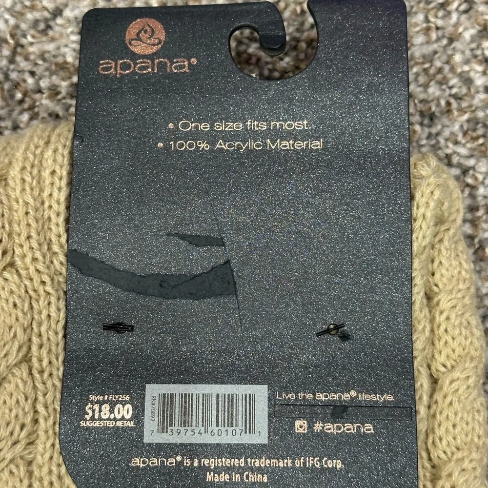 Women’s Apana Studio to Street Khaki Leg Warmers Cable Knit 1 Pair Warm Fit All - Picture 7 of 7